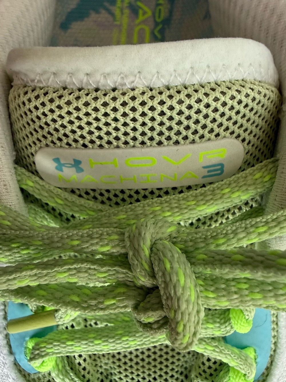 Under Armour Women’s White and Neon Green Mesh Running Sneakers | Size 12 - Picture 6 of 12